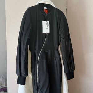 Alaia Black Bomber Dress NWT